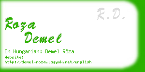 roza demel business card